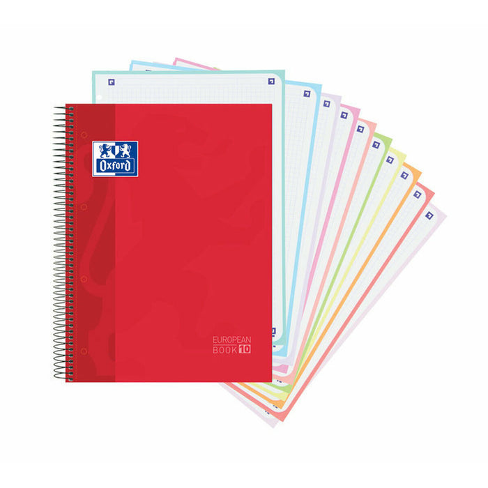 Notebook Oxford Europeanbook 10 School Classic Roșu A4 150 Frunze (5 Unități)