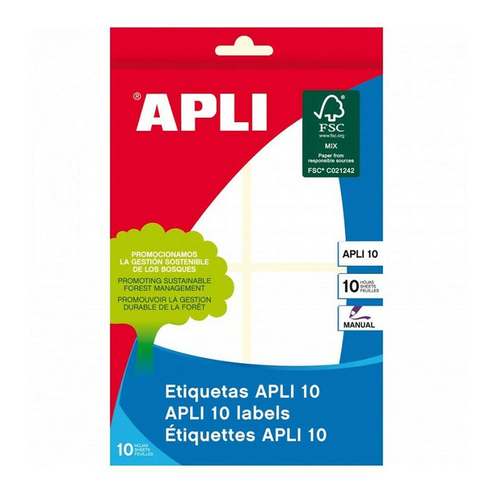 Etichete Apli 10 120 Piese Alb 10 Frunze 36 x 40 mm (10 Unități)