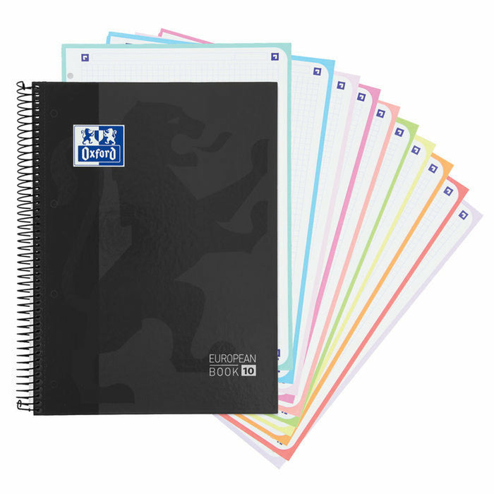 Notebook Oxford Europeanbook 10 School Classic Negru A4 150 Frunze (5 Unități)