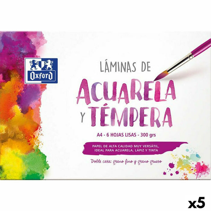 Hârtie acuarelă Oxford 6 Foi 300 g/m² (5 Unități)