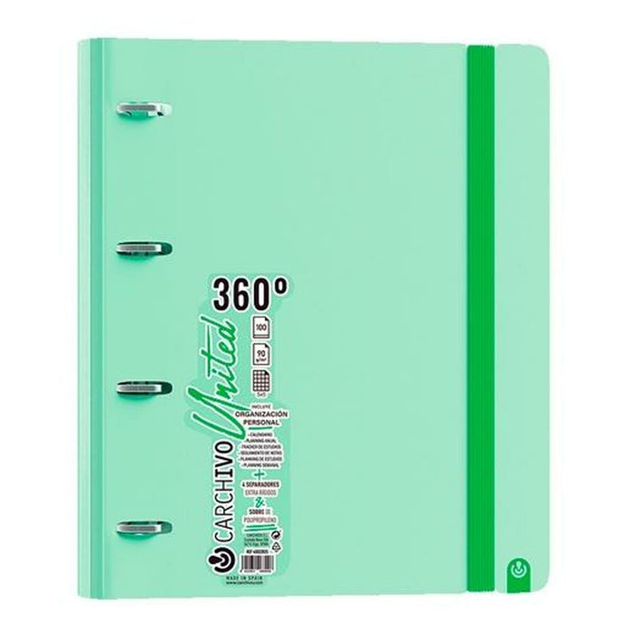 Biblioraft Carchivo United 360º Verde A4 (2 Unități)