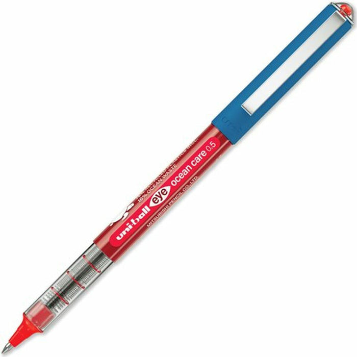 Stilou cu cerneală lichidă Uni-Ball Eye Ocean Care 0,5 mm Roșu (12 Unități)
