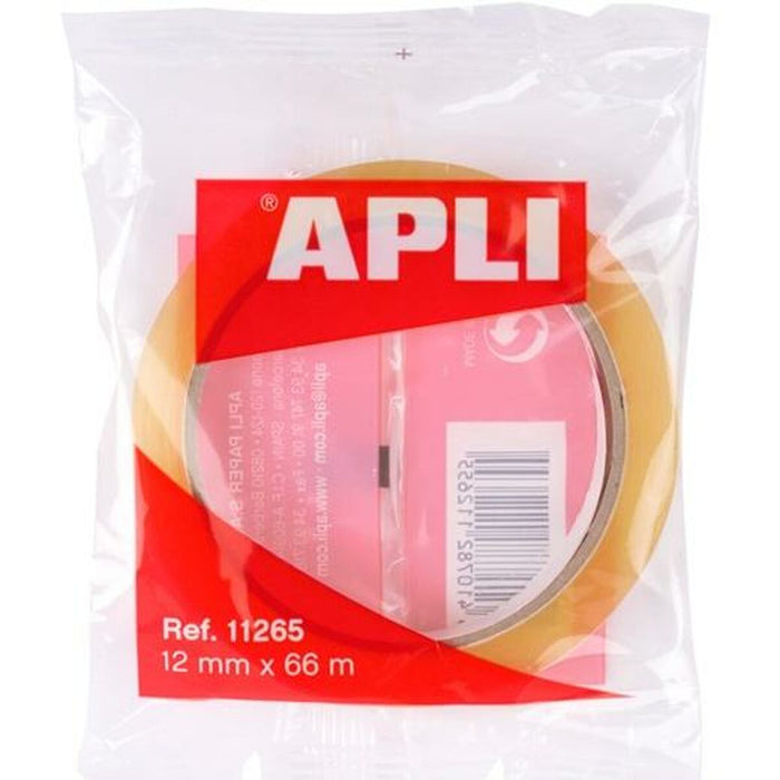 Bandă Adezivă Apli Transparent 12 mm 66 m (36 Unități)