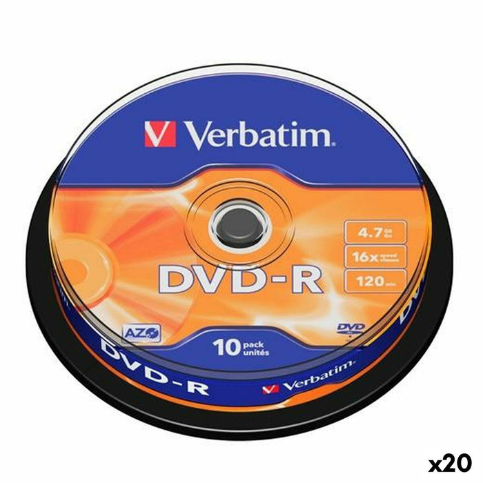 DVD-R Verbatim 4,7 GB 16x (20 Unități)