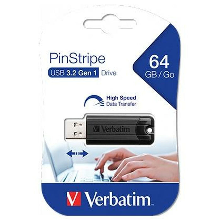 Pendrive Verbatim Pinstripe Negru 64 GB (10 Unități)