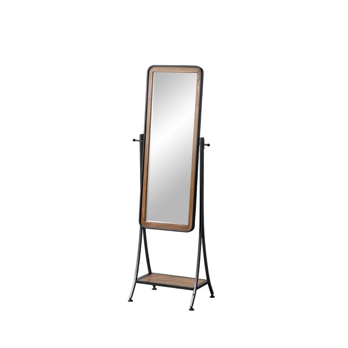 Oglindă Garderobă Negru Natural 62 x 42 x 174 cm