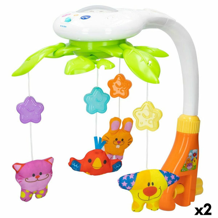 Mobil Proiector Winfun animale Plastic 33 x 49 x 30 cm (2 Unități)