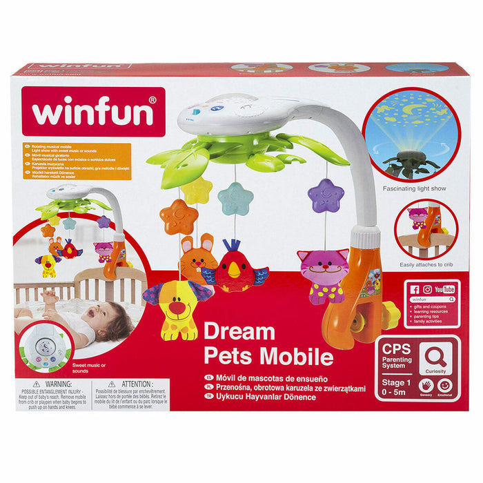 Mobil Proiector Winfun animale Plastic 33 x 49 x 30 cm (2 Unități)