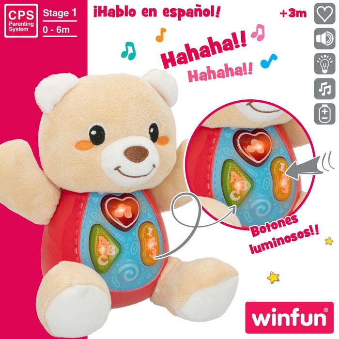 Jucărie de Pluș cu Sunet Winfun Urs 16,5 x 18 x 11,5 cm (12 Unități)
