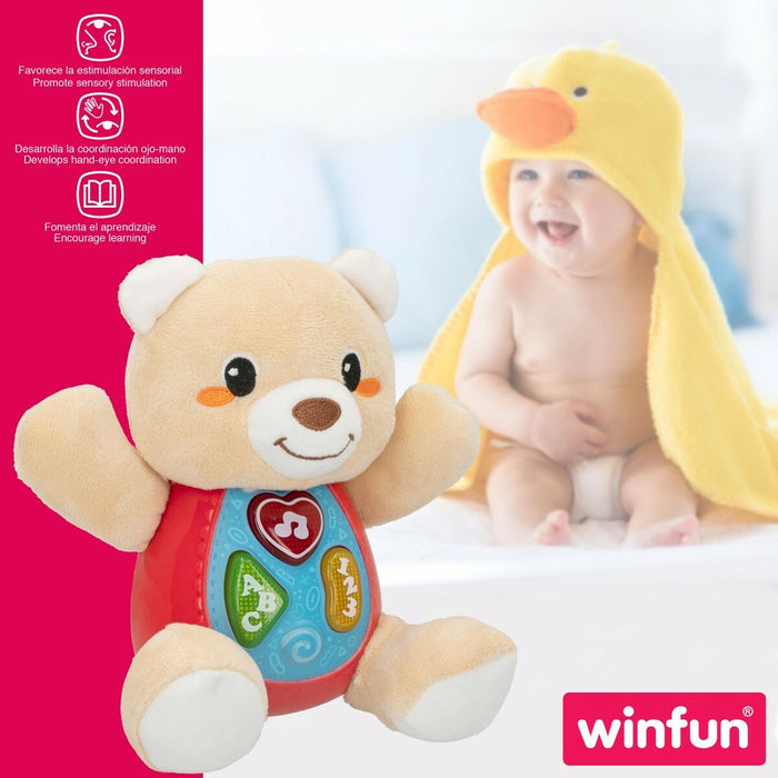 Jucărie de Pluș cu Sunet Winfun Urs 16,5 x 18 x 11,5 cm (12 Unități)