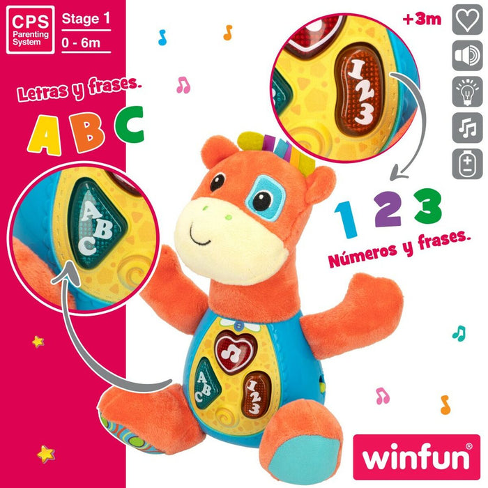 Jucărie de Pluș cu Sunet Winfun Girafă 18 x 19 x 8,5 cm (6 Unități)