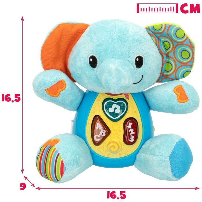 Jucărie de Pluș cu Sunet Winfun Elefant 17 x 17,5 x 10 cm (6 Unități)