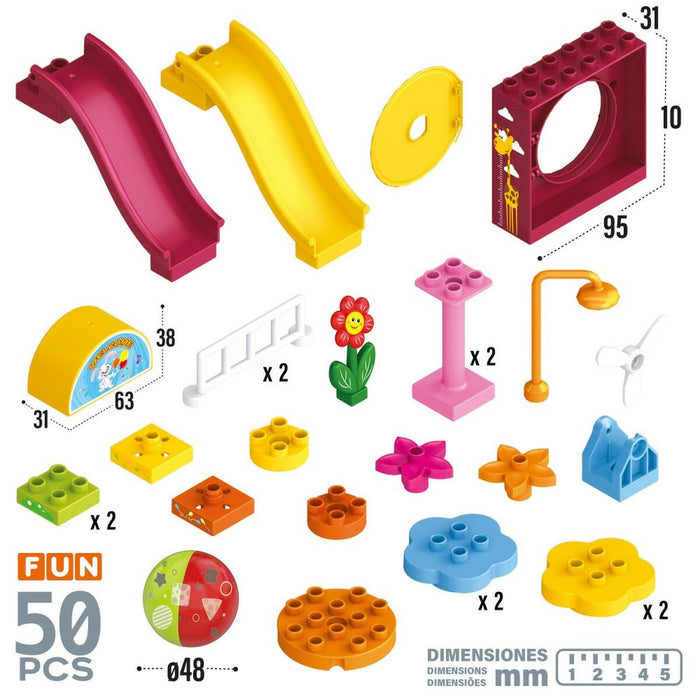 Set de Construcție Colorbaby Playground 50 Piese (2 Unități)