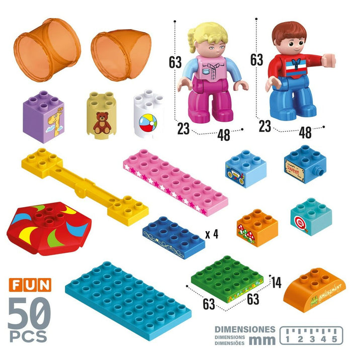 Set de Construcție Colorbaby Playground 50 Piese (2 Unități)