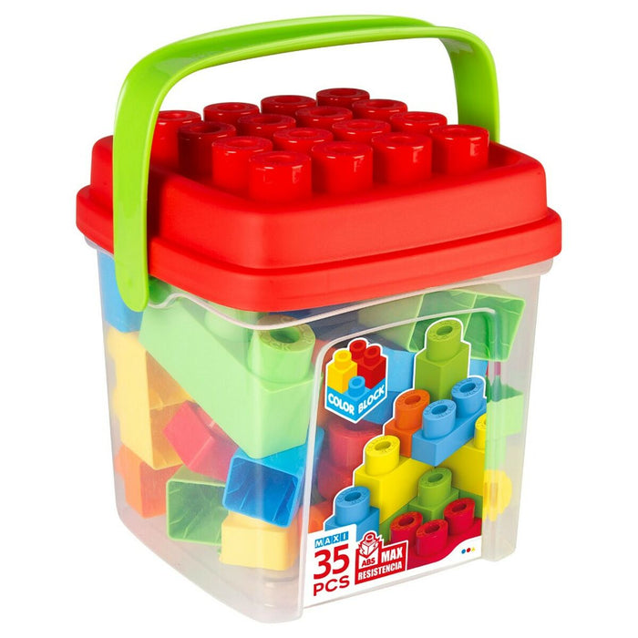 Set de Construcție Color Block Basic Cub 35 Piese (6 Unități)