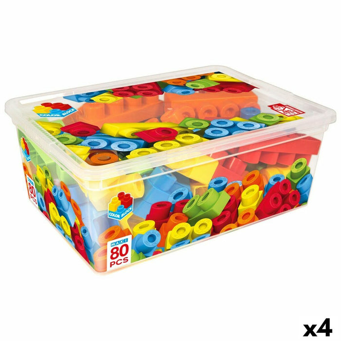 Set de Construcție Color Block Basic 80 Piese (4 Unități)