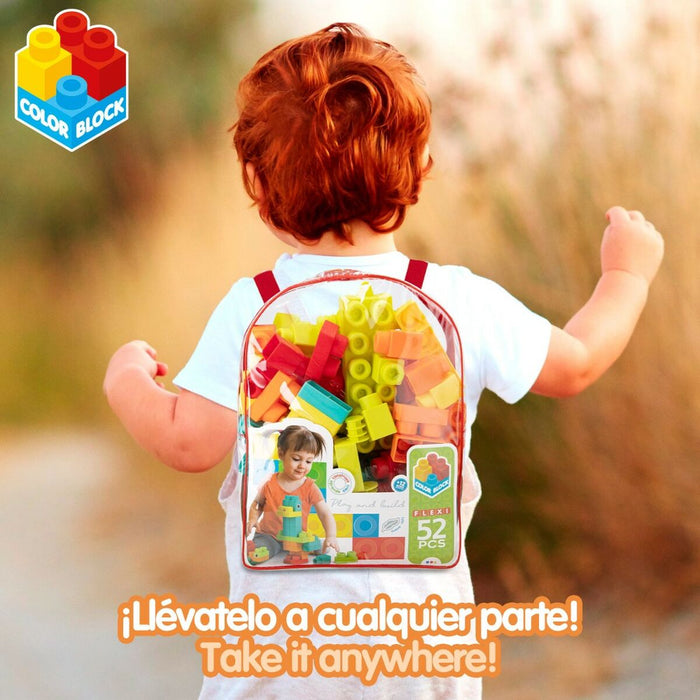 Set de Construcție Color Block 52 Piese (4 Unități)
