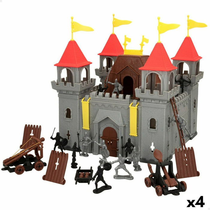 Set de Construcție Colorbaby Medieval Fighters 25 Piese (4 Unități)