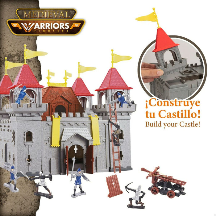 Set de Construcție Colorbaby Medieval Fighters 25 Piese (4 Unități)