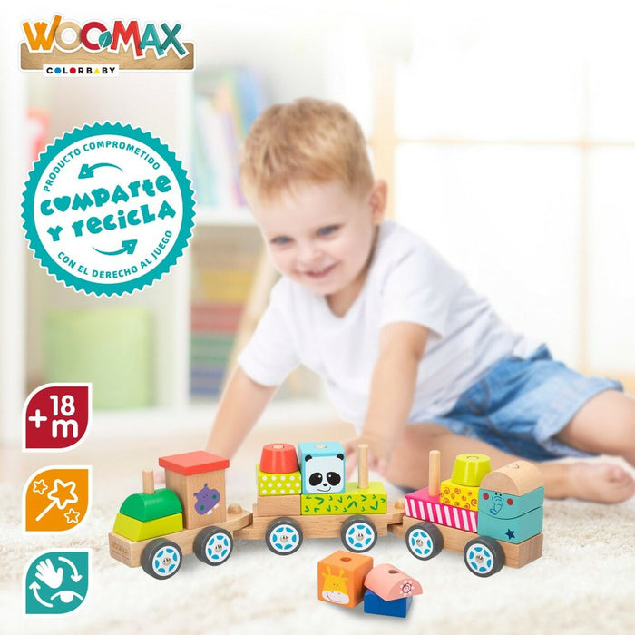 Tren Woomax 19 Piese 41 x 9 x 7 cm (6 Unități)
