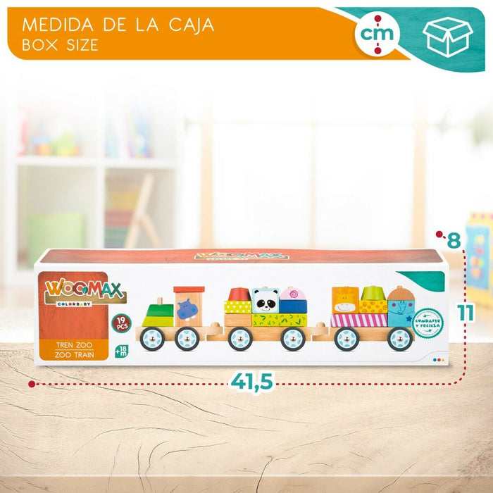 Tren Woomax 19 Piese 41 x 9 x 7 cm (6 Unități)