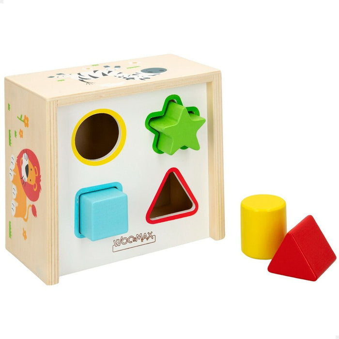 Puzzle pentru Copii din Lemn Woomax Forme 13,5 x 7,5 x 13 cm (6 Unități)