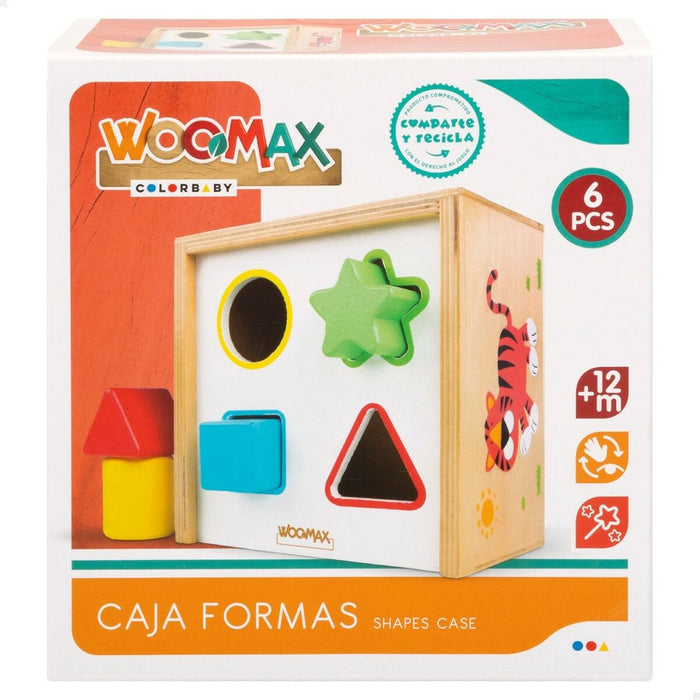 Puzzle pentru Copii din Lemn Woomax Forme 13,5 x 7,5 x 13 cm (6 Unități)