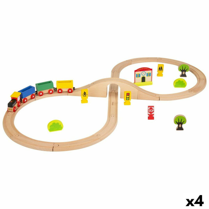 Set de Jucării cu Vehicule Woomax 30 Piese 4 Unități 100 x 8 x 45 cm