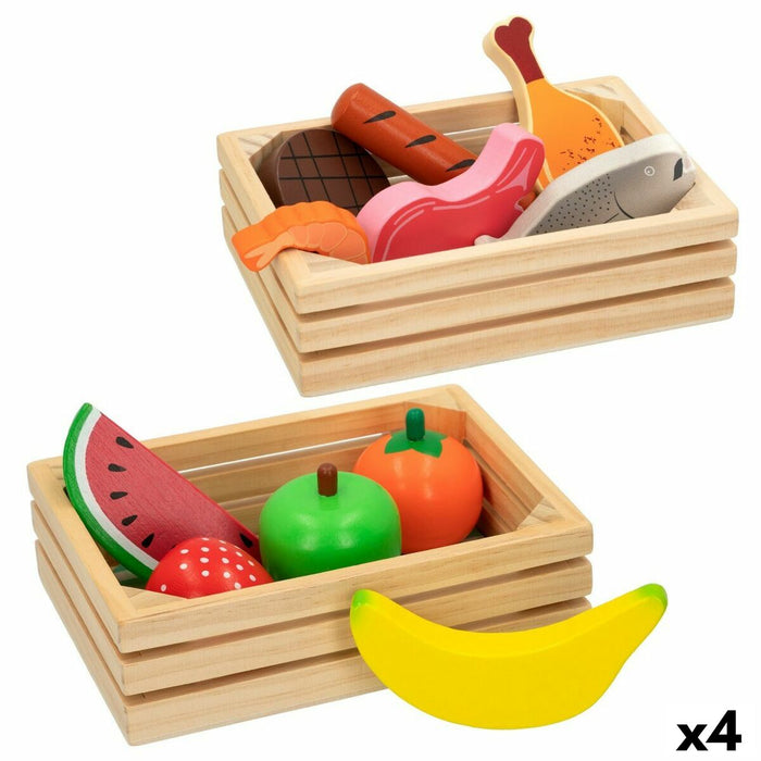 Set de Alimente de Jucărie Woomax 12 Piese (4 Unități)