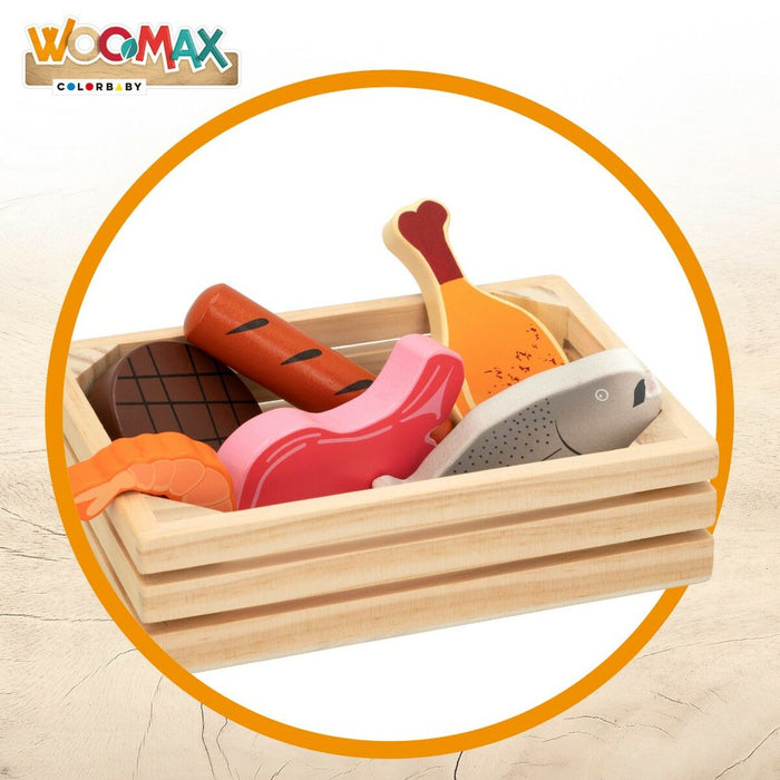 Set de Alimente de Jucărie Woomax 12 Piese (4 Unități)