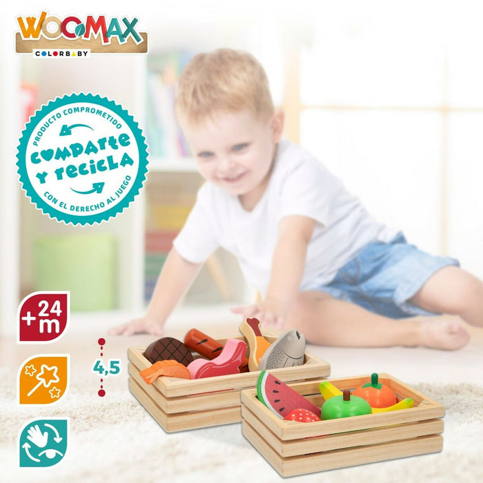 Set de Alimente de Jucărie Woomax 12 Piese (4 Unități)