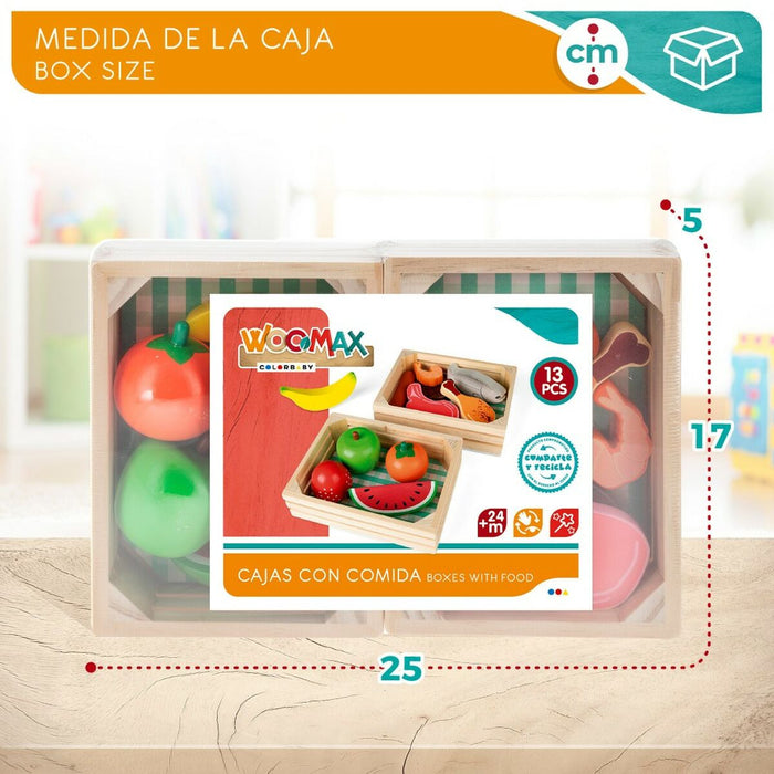 Set de Alimente de Jucărie Woomax 12 Piese (4 Unități)