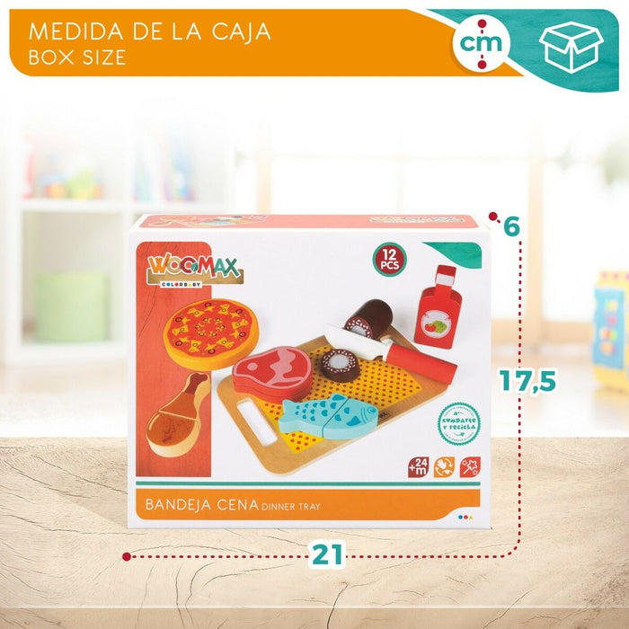 Set de Alimente de Jucărie Woomax 12 Piese (4 Unități)