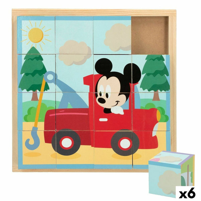 Puzzle pentru Copii din Lemn Disney + 3 ani (6 Unități)