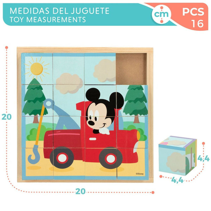 Puzzle pentru Copii din Lemn Disney + 3 ani (6 Unități)
