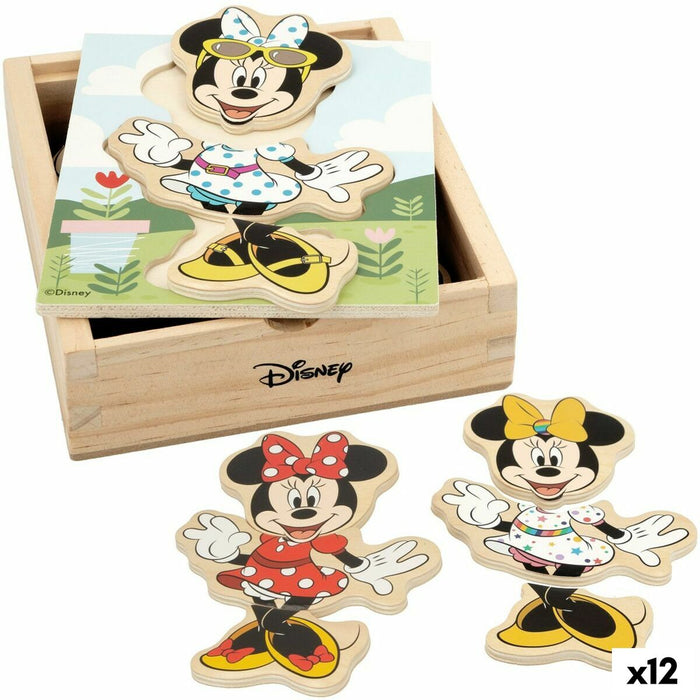 Puzzle pentru Copii din Lemn Disney + 2 Ani 19 Piese (12 Unități)