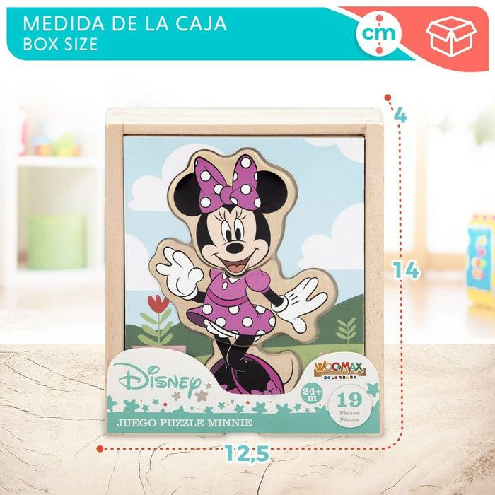 Puzzle pentru Copii din Lemn Disney + 2 Ani 19 Piese (12 Unități)