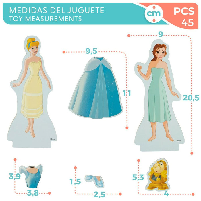 Figurine Disney Princess 45 Piese 4 Unități 9 x 20,5 x 1,2 cm