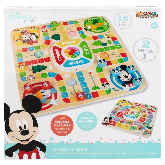 Tablă de Parchís și Oca Disney 29,5 x 2,5 x 29,5 cm (6 Unități)