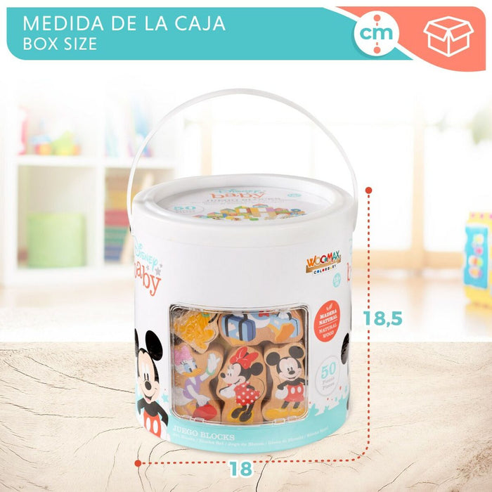 Plăci de Construcții Disney 50 Piese (4 Unități)