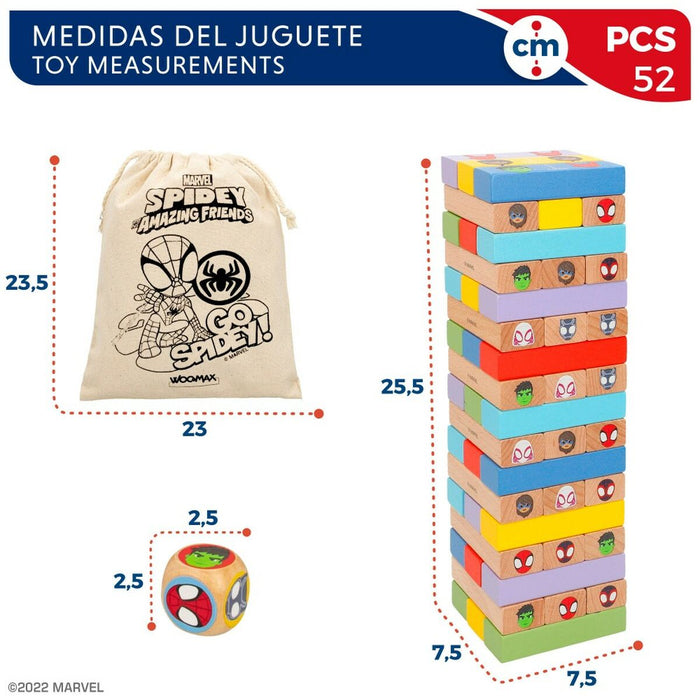 Set de Construcție Spidey 52 Piese (6 Unități)
