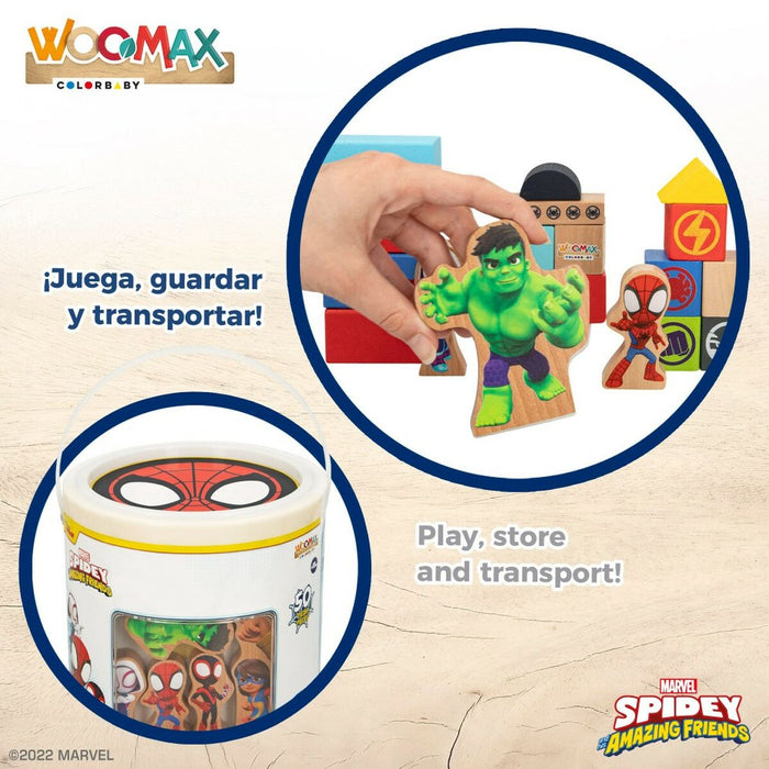 Playset Spidey Amazing Friends 50 Piese 4 Unități 8 x 9,5 x 1,5 cm