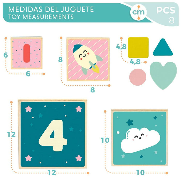 Plăci de Construcții Mr. Wonderful 8 Piese 12 x 12 x 12 cm (6 Unități)