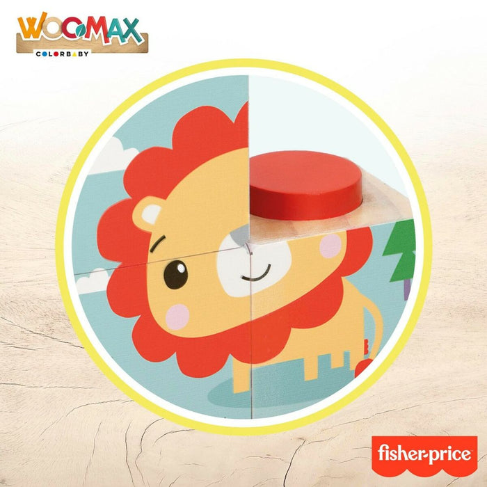 Puzzle pentru Copii din Lemn Fisher Price + 2 Ani (6 Unități)