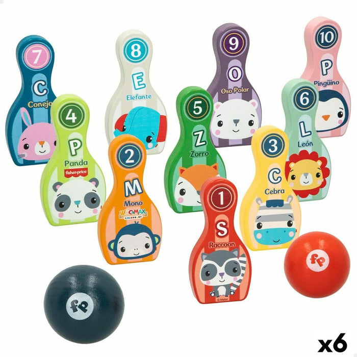 Joc de Popice Fisher Price animale (6 Unități)