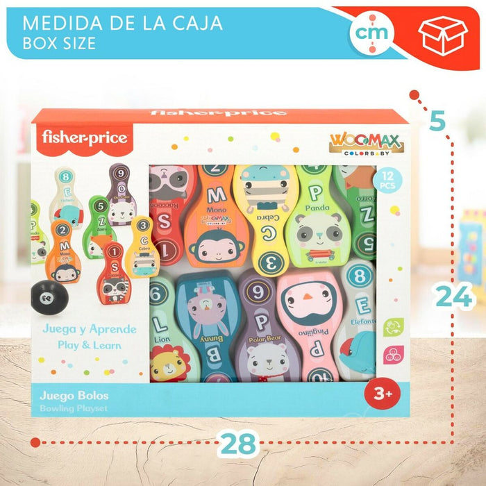 Joc de Popice Fisher Price animale (6 Unități)