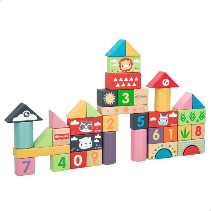 Blocuri Stivuibile Fisher Price 40 Piese 9 x 1,5 x 3 cm (4 Unități)