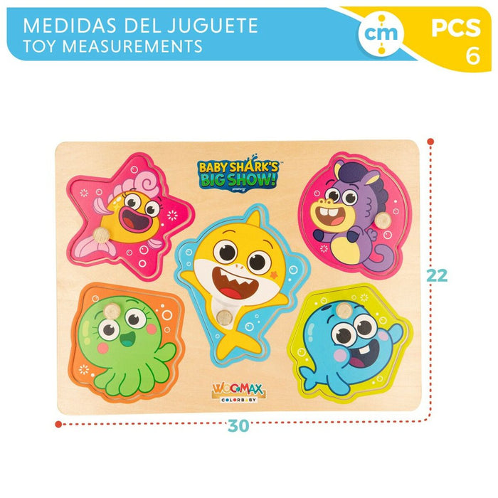 Puzzle Animale Baby Shark + 2 Ani (12 Unități)