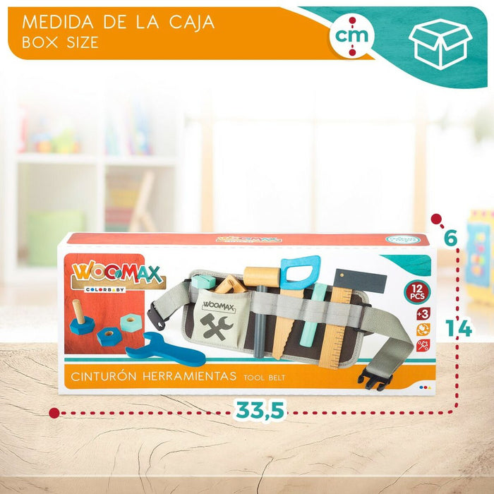 Toy tools Woomax 12 Piese 31 x 14 x 2,5 cm (6 Unități)