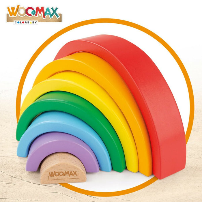 Joc de Îndemânare Woomax Curcubeu 21 x 10 x 3,5 cm (12 Unități)